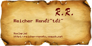 Reicher Renátó névjegykártya
